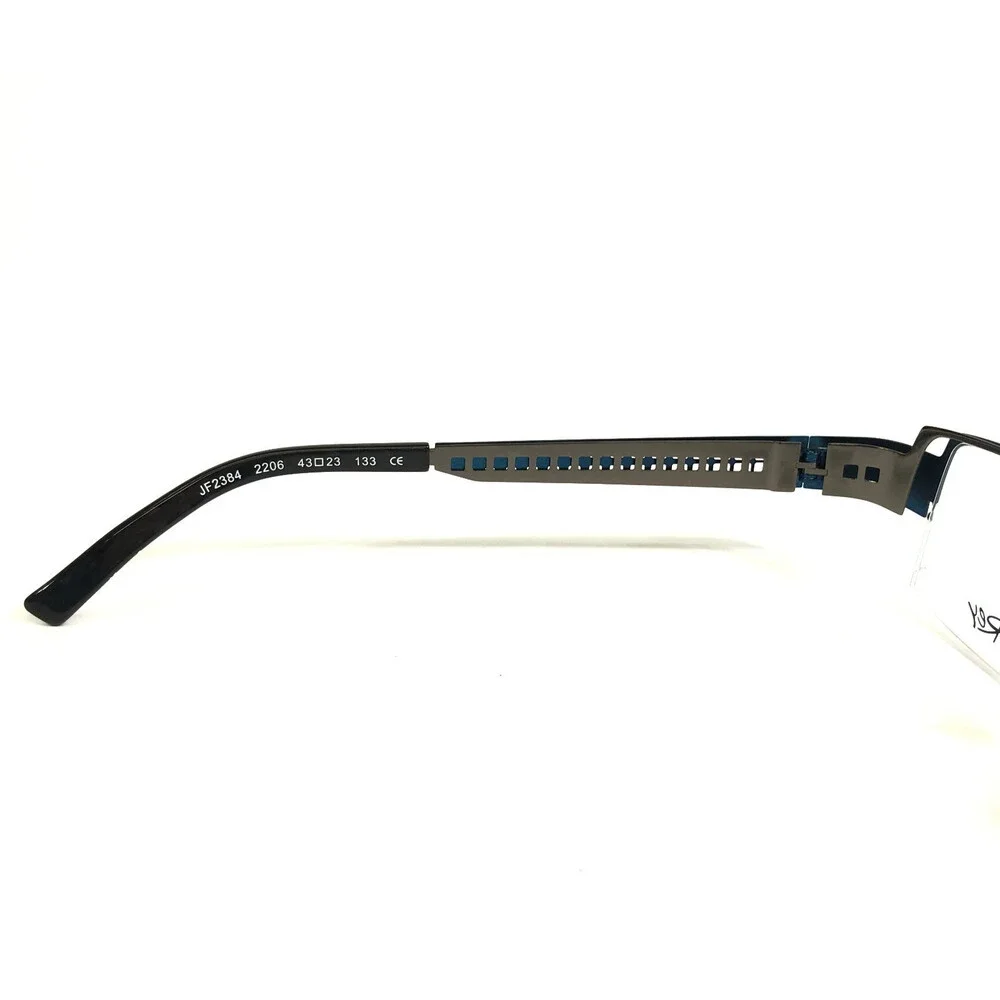 J.F. Rey Eyeglasses Frames JF2384 2206 Dark Blue Dark Gray Square 43-23-133